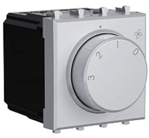 Выключатель вентилятора модульный DKC Avanti 4-поз. 2 мод. закаленная сталь картинка